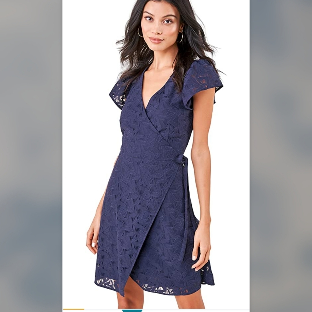 Lace Mini Wrap Dress- Chariot